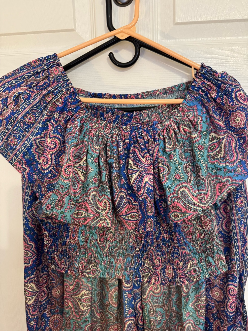 Unique silk wide leg flowy pants with matching butterflies sleeve crop top.